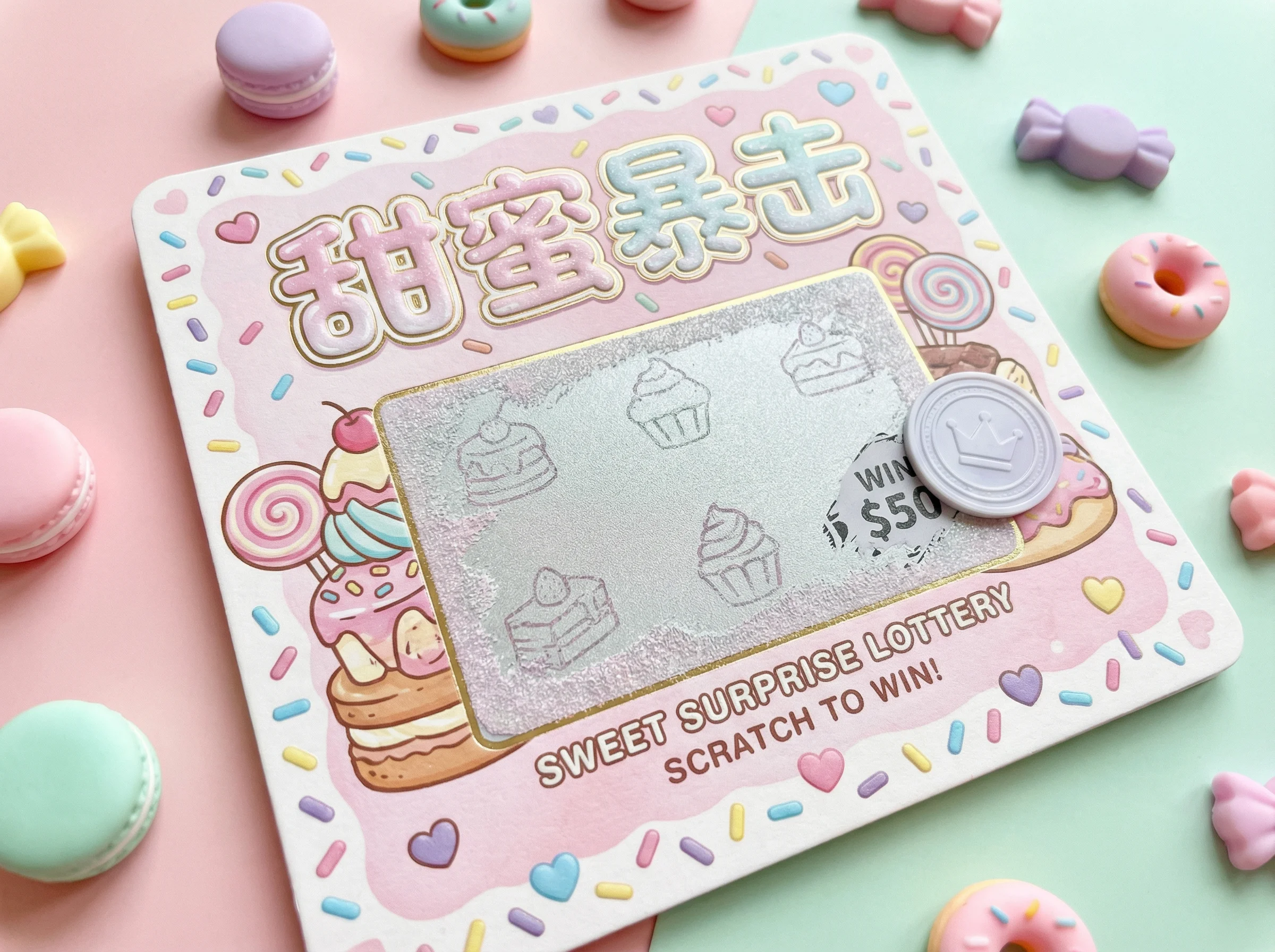 甜蜜暴击概念刮刮乐设计 - 刮刮乐